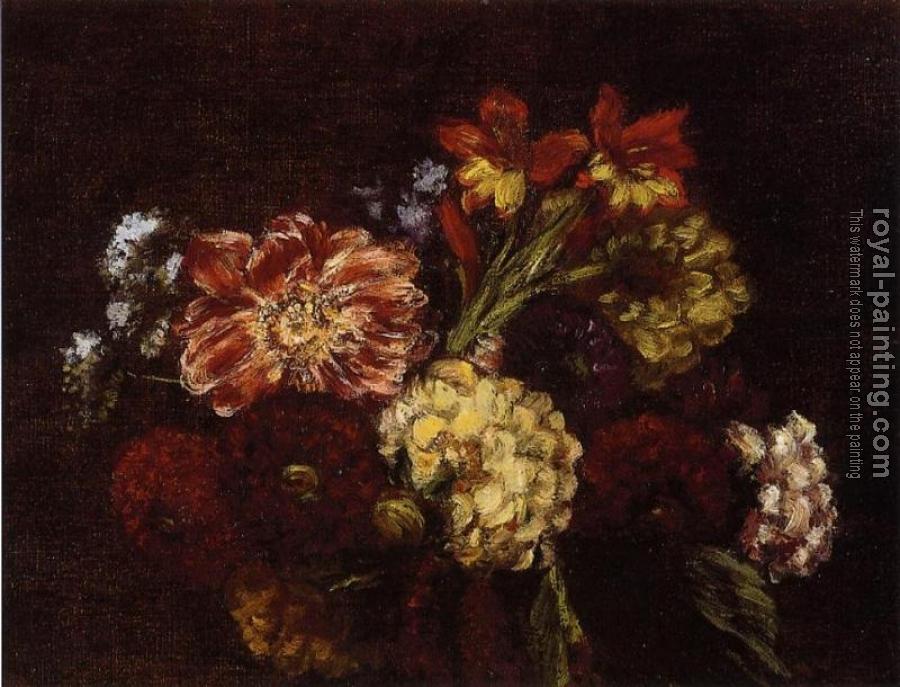 Henri Fantin-Latour : Flowers Dahlias and Gladiolas
